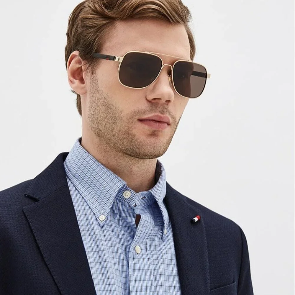 Gucci GG0422S 003 Square Sunglasses - Gold\Brown